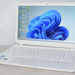 中古ノートパソコン 東芝 T55/76MW Windows11+office 新品爆速SSD256GB core i7-4510U/メモリ8GB/15.6インチ/WEBカメラ/無線/ブルーレイ