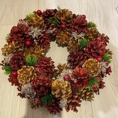 【お譲り先決定】クリスマスリース　赤
