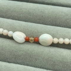 s1220502 ネックレス 珊瑚 サンゴ アクセサリー ジュエリー 桃珊瑚 白珊瑚 美品 ファッション 中古品の画像