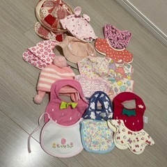 女の子の服70➕帽子、スタイの画像