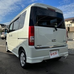 🉐【支払い総額35万円】車検令和6年9月28日H17年式 エブリイワゴン4WD ナビフルセグETC パワスラ　ターボ　タイミングチェーンPW 修復歴なし　調子良好 乗って帰れる！の画像