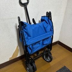 折りたたみ キャリー ワゴン カート ブルー 台車　の画像