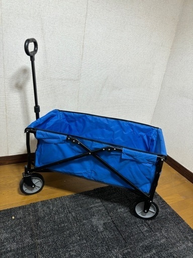 折りたたみ キャリー ワゴン カート ブルー 台車