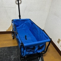 折りたたみ キャリー ワゴン カート ブルー 台車　の画像