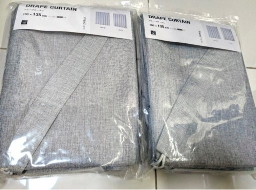 新品】2枚組 Francfranc ラメ カーテン ライトグレー ドレープ
