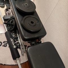 筋トレ ウエイト分離型バーベルスタンド＆ベンチプレス＆重りフルセット