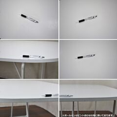 【中野直販へ変更】≪yt1048ジ≫IKEA/イケア ダイニングテーブル 幅185cm 奥行90cm グロスホワイト 4-6人用 OPPEBY(?)+BACKARYD 15540 51118-01の画像