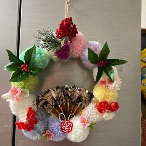 ハンドメイド　お正月リース