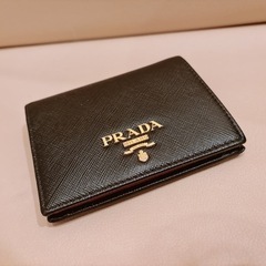 【美品】プラダ PRADA SAFFIANO バイカラー 2つ折...