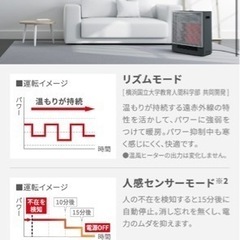 ダイキン　DAIKIN　遠赤外線暖房機 ハイブリッドセラムヒート ダークグレー　WRH134AS-Hの画像