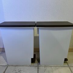 【0円】【2個セット】 新輝合成 トンボ ネオカラー ゴミ箱 軽いペダルでサッと開く スリム 20リットル 2個セット ブラウン 幅20×奥行35.5×高さ45cm 蓋付き 分別 日本製の画像