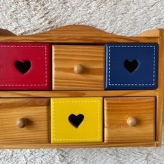 【差し上げます】　ハートが可愛い小物入れ