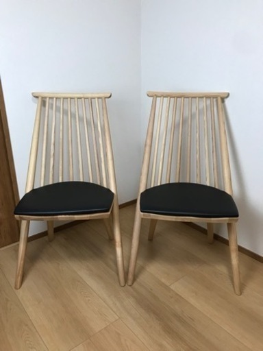 北欧ウィンザーチェア2脚【美品】