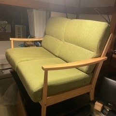美品　ニトリソファ　2人用　2Pソファ ヒル　オットマン付き