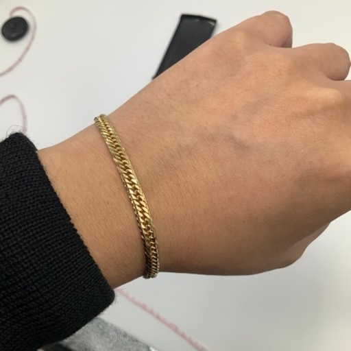 売り切れました。K18 18金　14面トリプル　喜平　ブレスレット　11.6g 約 18.5cm