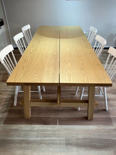 【3000円お得！】IKEA ダイニングテーブル・チェアセット 椅子6脚　傷汚れなし