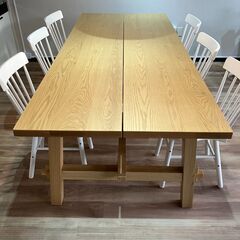 【3000円お得！】IKEA ダイニングテーブル・チェアセット 椅子6脚　傷汚れなし