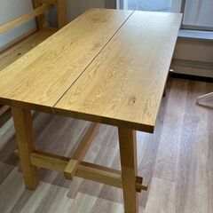 【3,000円お得！】IKEA MÖCKELBY モッケルビー ダイニングテーブル・ベンチセット ベンチ２台の画像