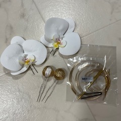 髪飾りセット【胡蝶蘭】