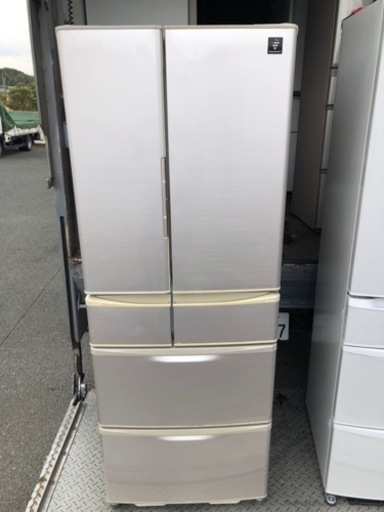 福岡市内配送無料　シャープ SHARP SJ-XF44X-S [プラズマクラスター搭載冷蔵庫 （440L・フレンチドア） 6ドア ジュエルシルバー]