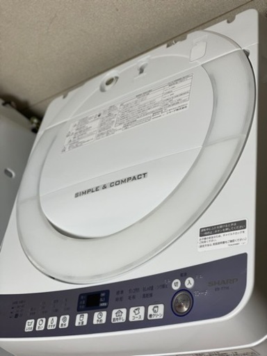 送料・設置込み可　洗濯機　7kg SHARP 2018年