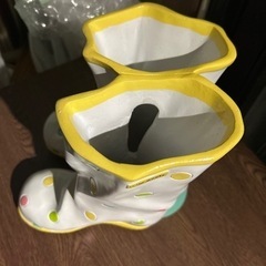 【新品】長靴型の傘立て♪水玉模様柄の画像