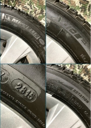 ⑧155/65R14 中古冬用タイヤと中古テッチンホイールの4本セット