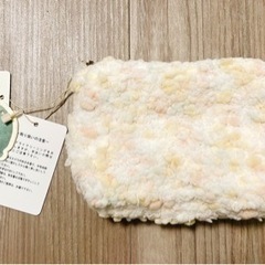 【新品未使用】ジェラートピケ　もこもこポーチ②