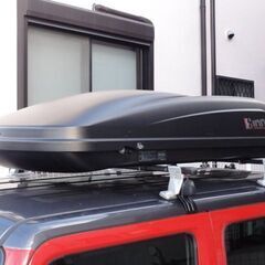 カーメイト社　inno ルーフボックス　BR764　黒　中古　ルーフBOX　軽自動車　ジェットバッグ　屋根トランクの画像