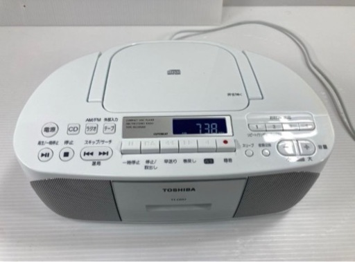 TOSHIBA CDカセットレコーダー TY-CDS7 2020年製 ホワイト ラジカセ