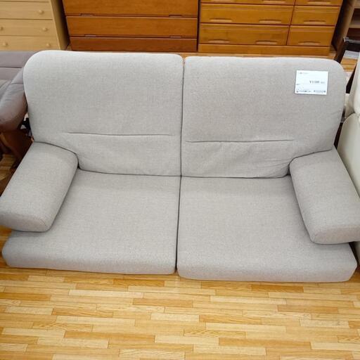★ジモティ割あり★ 二人掛けソファー　ナチュラル　クリーニング済　YJ1168