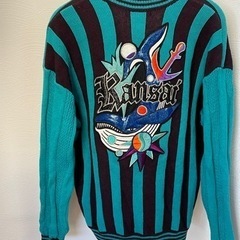 希少品KANSAI O2刺繍入りニットカーディガンヴィンテージの画像