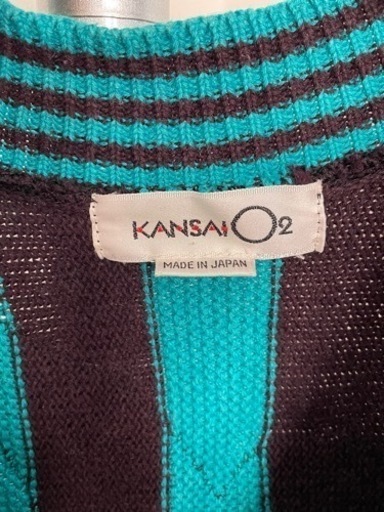 希少品KANSAI O2刺繍入りニットカーディガンヴィンテージ