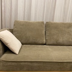 取引中　コーデュロイローソファー 2人掛の画像