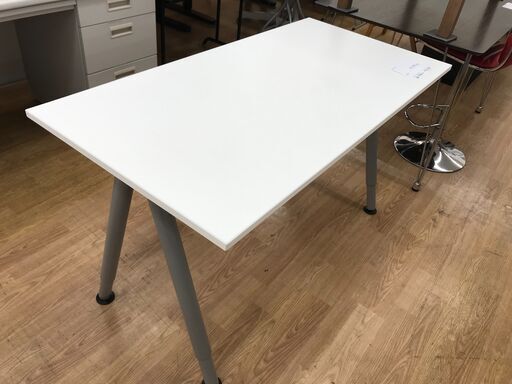★ジモティ割あり★  PCデスク グレー、ホワイト H68×W120×D60 クリーニング済み KJ3987