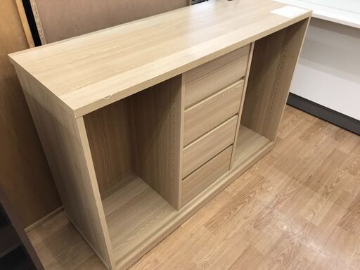 ★ジモティ割あり★  キャスター付きラック ライトブラウン H86×W120×D42 クリーニング済み KJ3989