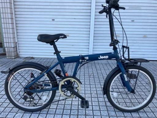 【20インチ折りたたみ】JEEP製　外装6段　ライト付　リヤタイヤ、チェーン新品❗️若林自転車　浜大津店　SALE中❗️