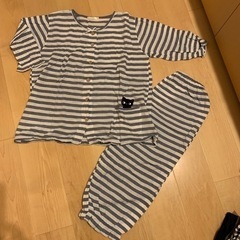 （取引中）【値下げ】猫付き　ボーダーパジャマ