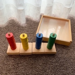 木製棒通し　知育玩具