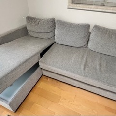 3人掛け、ソファーベッド、グレーの画像