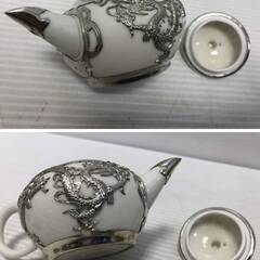 ▼【アンティーク風 ティーポットセット ミニタイプ 長期保管品　】コレクション 茶器 インテリア 人形 小物 小道具(NF231018)Zi-1269Wの画像