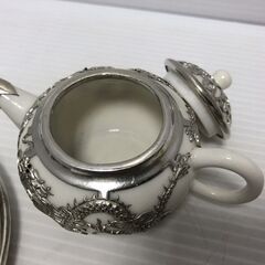 ▼【アンティーク風 ティーポットセット ミニタイプ 長期保管品　】コレクション 茶器 インテリア 人形 小物 小道具(NF231018)Zi-1269Wの画像