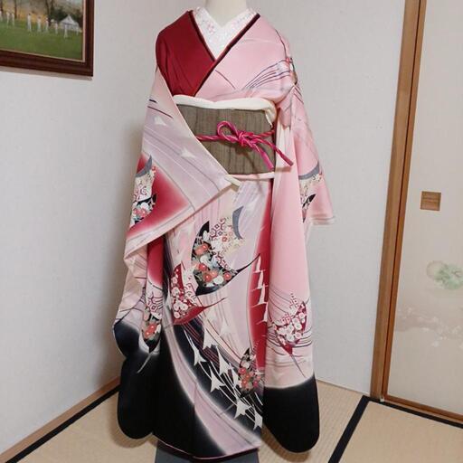 振袖一式セット 袋帯、長襦袢、小物 身長158cm以上