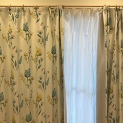 カーテン柄物　レースカーテンセット　計4枚　幅100×長さ200の画像