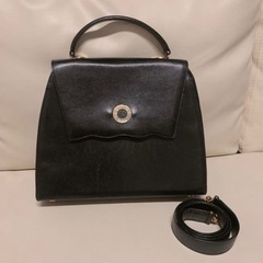 CELINE ハンドバッグ 2way ボックスカーフ サークルロゴ