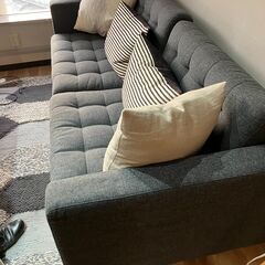 【1万円値下げしました！】IKEA ソファー ３人掛け LANDSKRONA ランズクローナ クッション付きの画像