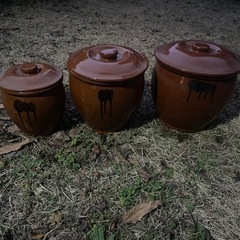 　かめ　漬物　甕　壺　3点セット