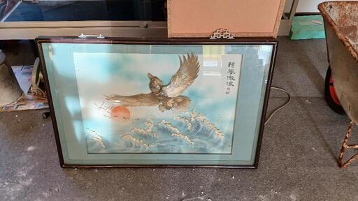 最安値 貝殻を使って描いた額