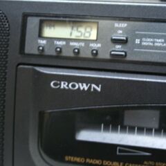ジャンク 【CD不調】 レトロラジカセ クラウン CDラジカセ CD-590 ダブルカセット 【ボリュームなどにガリあります】 札幌市 清田区 平岡の画像