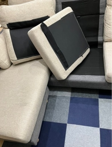 【お取り引完了】【超お買い?15000円➡️半額の7500円❣️】【中古ソファー美品✨️】  縦80×横幅190×奥行85cmオットマ